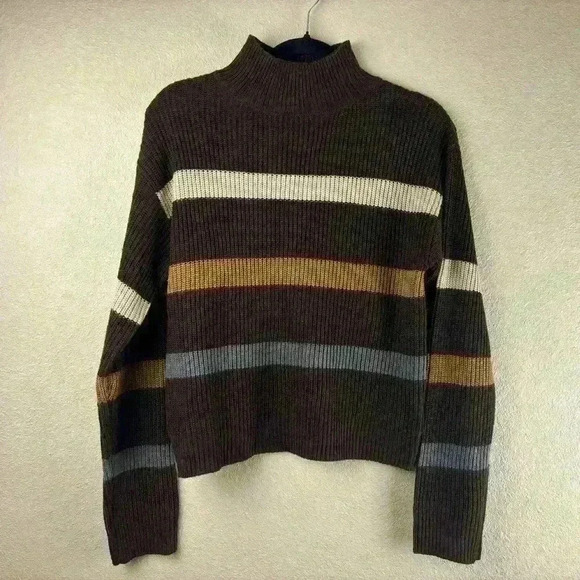 Aster Knit Striped Turtleneck Sweater - Picture 1 of 6